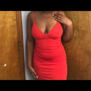 Sexy mini red dress